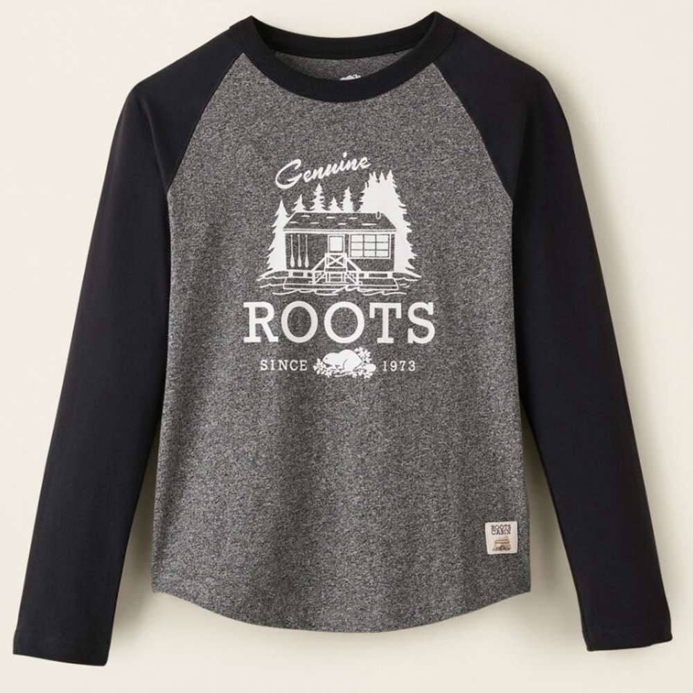 EUC ROOTS long sleeve tshirt sz L/G cabin